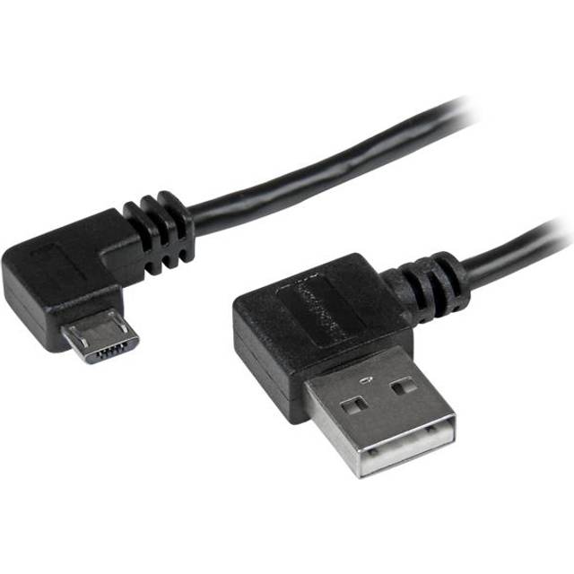 StarTech.com Mikro-USB-kabel med högervinklade anslutningar, kontakt/kontakt, 1 m, USB A till Micro B anslutningskabel