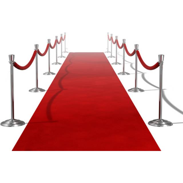 vidaXL Red Carpet 1 x 5 m Extra Heavy 400 g/m2