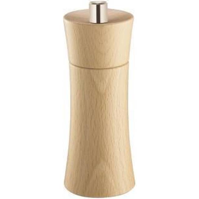 Zassenhaus Peppar eller saltkvarn Frankfurt av bok i färgen wenge målad. 14 cm, mått: 5,8 cm x 5,8 cm x 14 cm, 02254