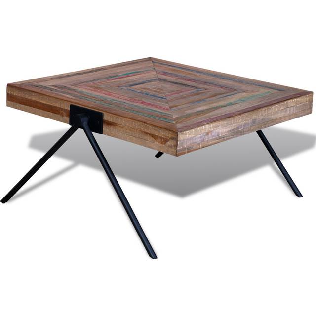 vidaXL Coffee Table with V-shaped Legs Reclaimed Teak Wood - Brown