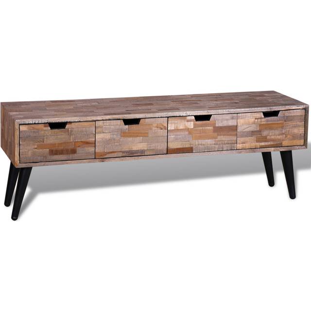 vidaXL Console TV Cabinet with 4 Drawers Reclaimed Teak - Brown