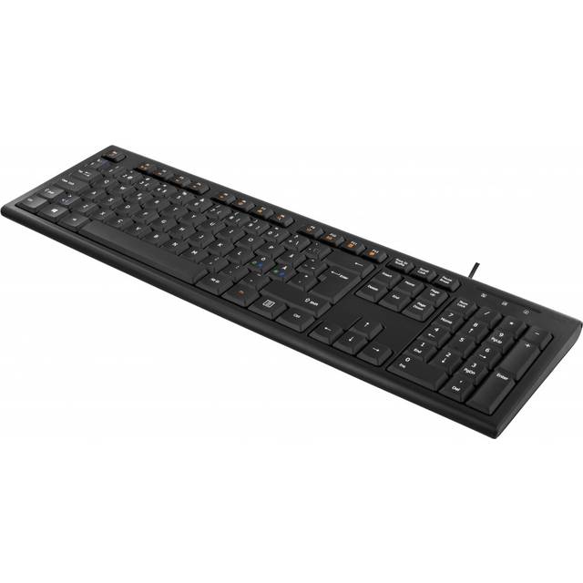 DELTACO Tangentbord, nordisk layout, USB, 1,1m kabel, svart