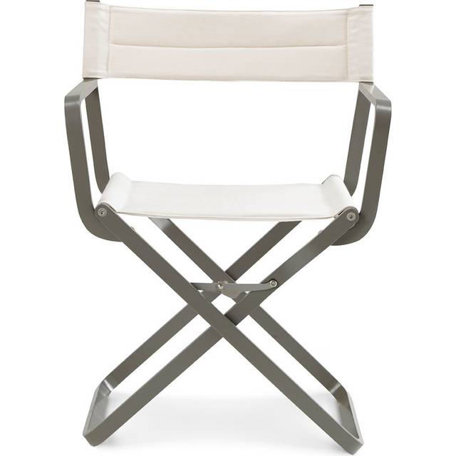 Studios Director&#39;s Chair Folding Seat, Warm White / Nature Grey