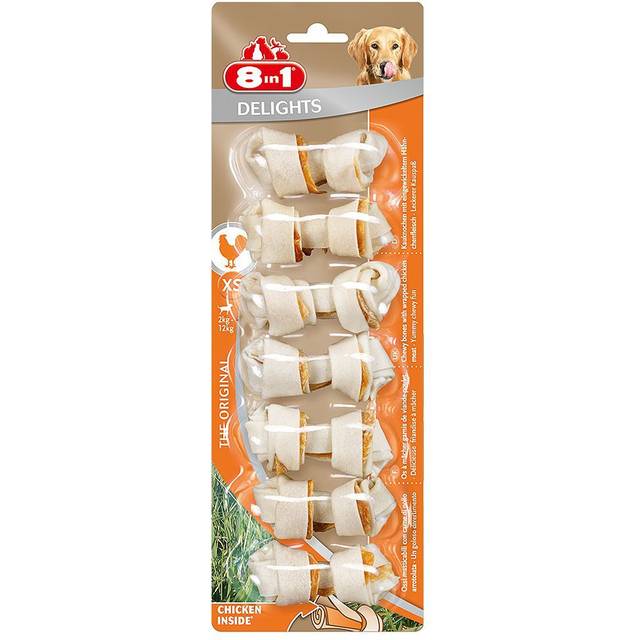 8in1 Delights Chew Bones - Chicken - XS (21 Bones)