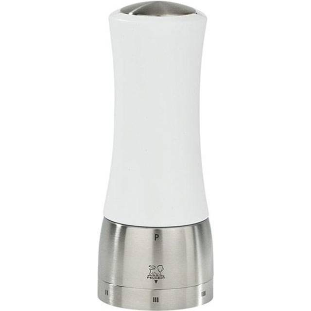 u'Select white manual pepper mill, beech wood and stainless steel, 16 cm Madras