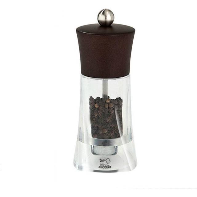 Peugeot Oléron Pepper Mill 14 cm Beech Wood Chocolate - Steel Grinding Mechanism