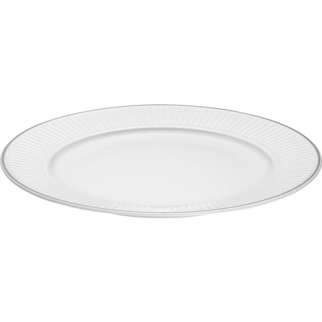 Pillivuyt Plissé tallrik flat 22 cm Vit