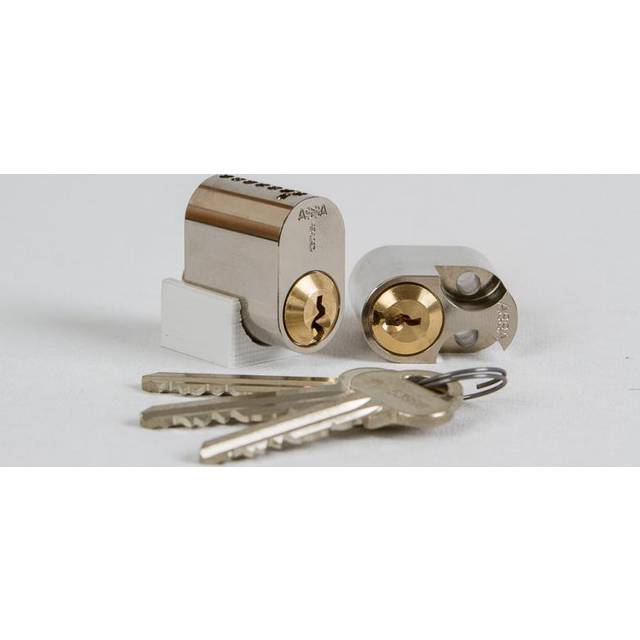 Oval dubbelcylinder ASSA 702 - Mattmässing