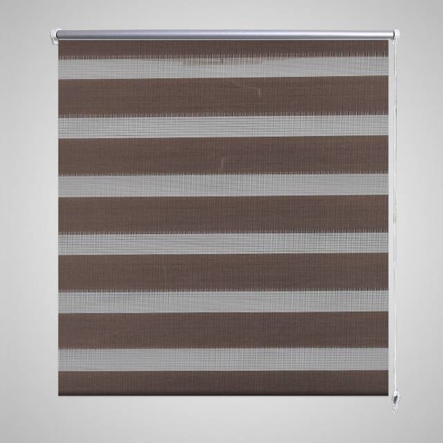 Rullgardin randig vit 60 x 100 cm transparent