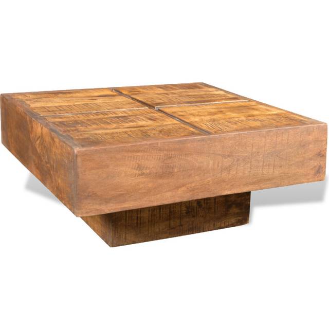 vidaXL Coffee Table Dark Brown Square Solid Mango Wood