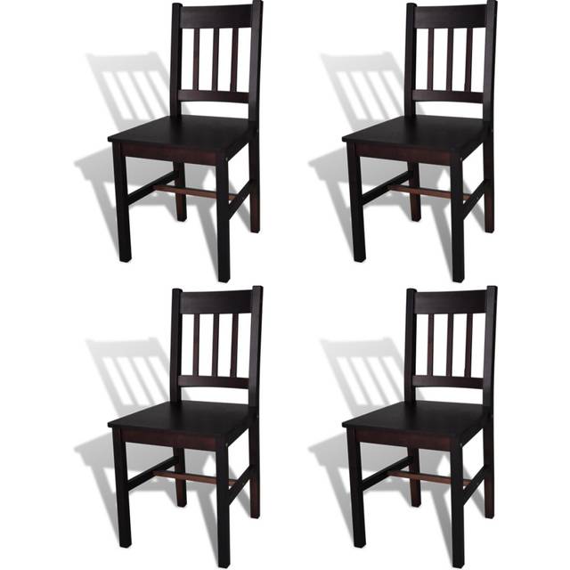 vidaXL Dining Chairs 4 pcs White Pinewood