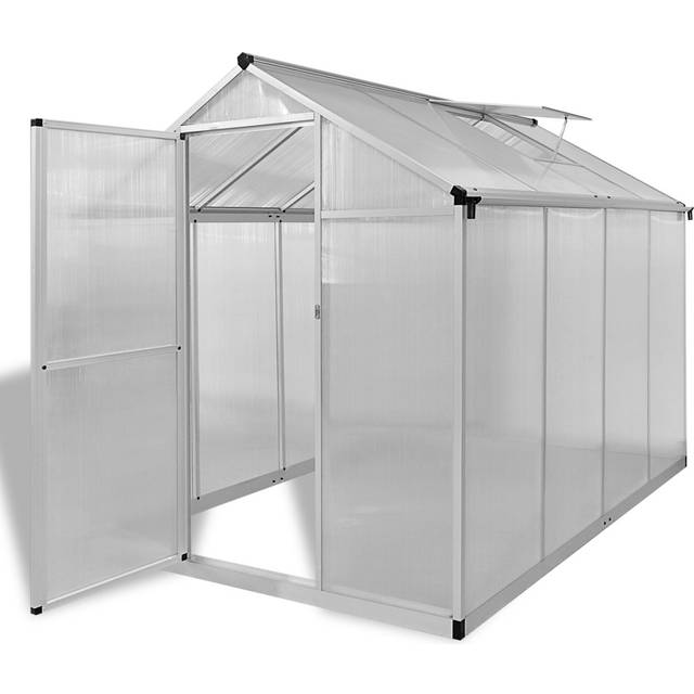 Vidaxl Reinforced Aluminium Greenhouse With Base Frame 4.6 M²