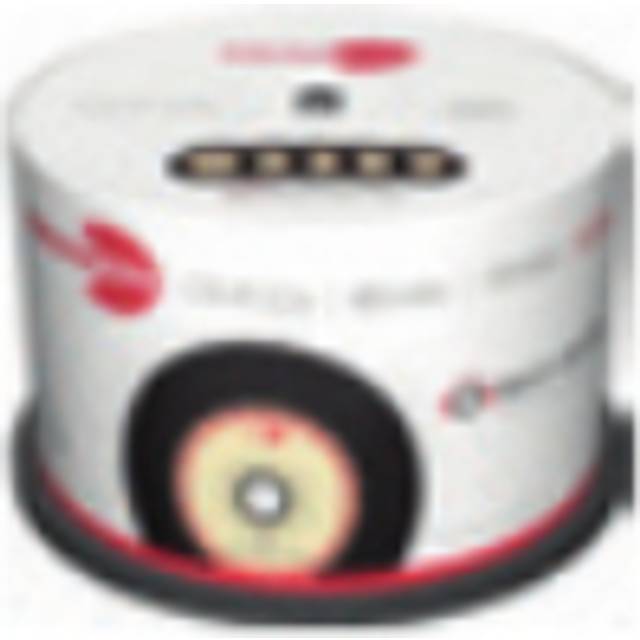 Primeon CD-R 80min/700MB/52x Cakebox (50 skivor), svart-vinyl-skivyta, svart, beige, röd, 700 MB