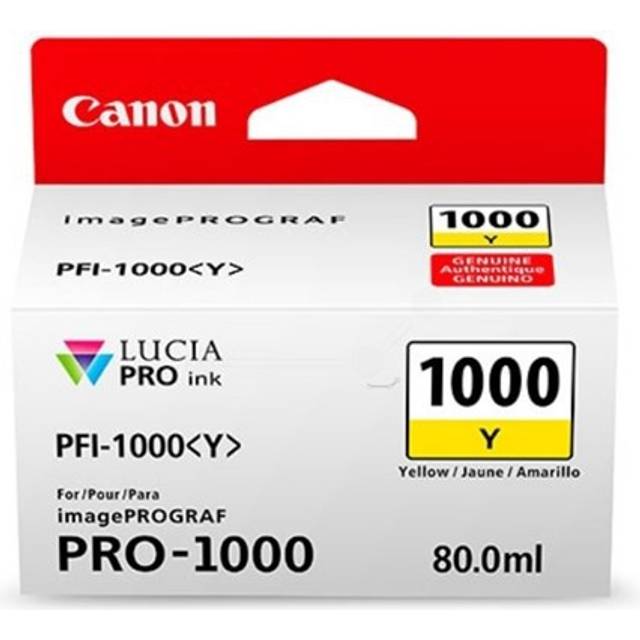 Compatible Canon PFI-1000Y Ink Cartridge - 0549C002 Yellow - 80 ml