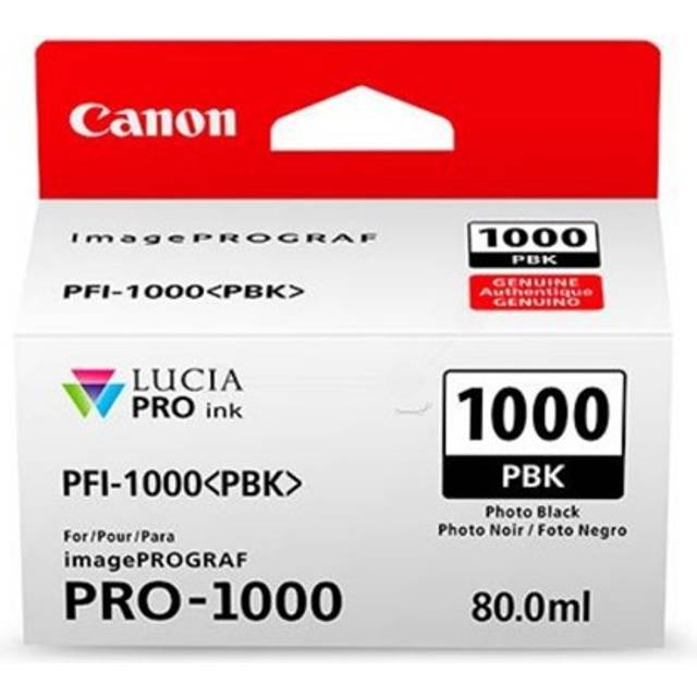 Compatible Canon PFI-1000PBK Ink Cartridge - 0546C002 Photo Black - 80 ml