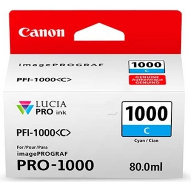 Compatible Canon PFI-1000C Ink Cartridge - 0547C002 Cyan - 80 ml