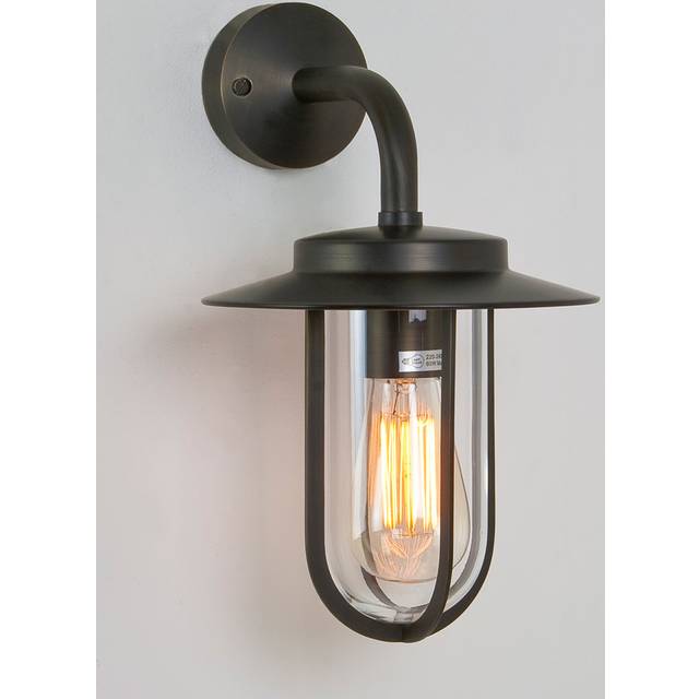 Astro Montparnasse Outdoor Lantern Wall Light, Polished Nickel