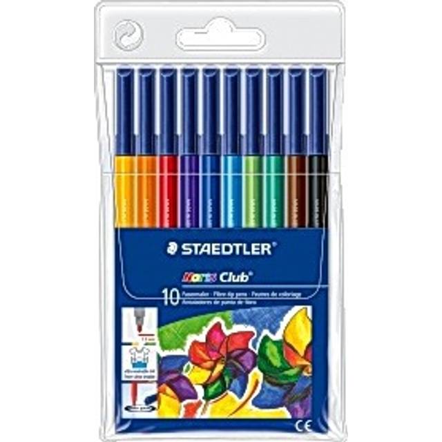Staedtler Noris Club 326 WP10 Fibre Tip Pen in Wallet, Assorted Colours, Pack of 10