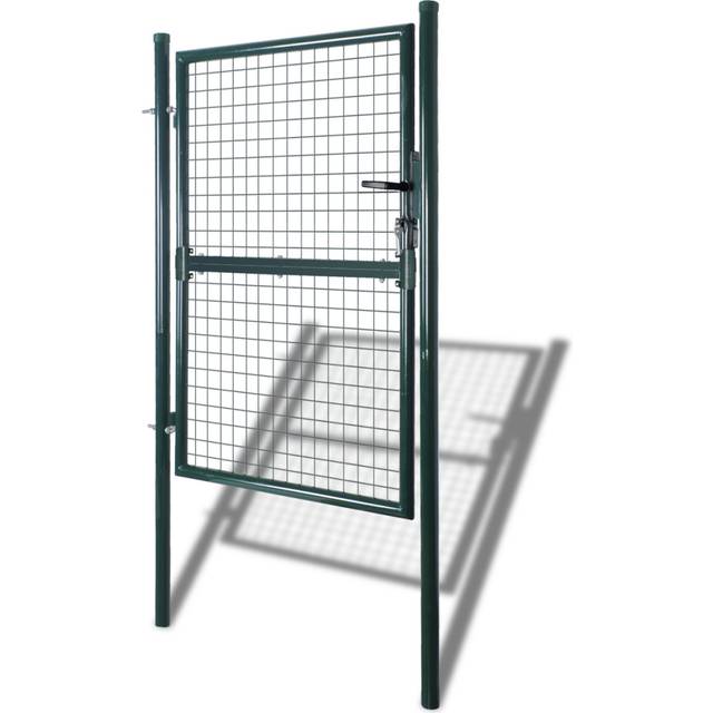 vidaXL Mesh Garden Gate Galvanised Steel 100x175 cm Grey - Anthracite