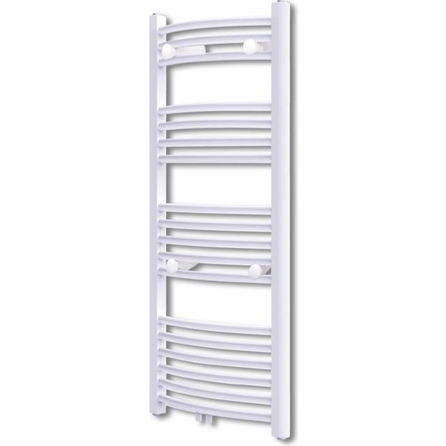 vidaXL Bathroom Radiator Central Heating Towel Rail Curve 600 x 1160 mm - White