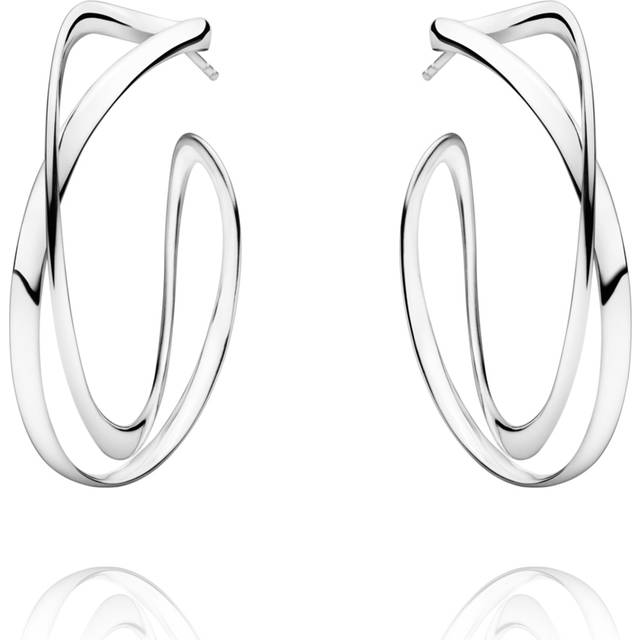 Georg Jensen Infinity Sterling Silver Hoop Earrings 3539267