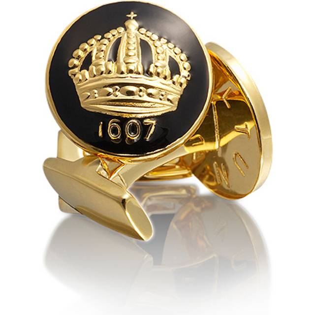 Manschettknappar The Crown, Baroque Black & Gold