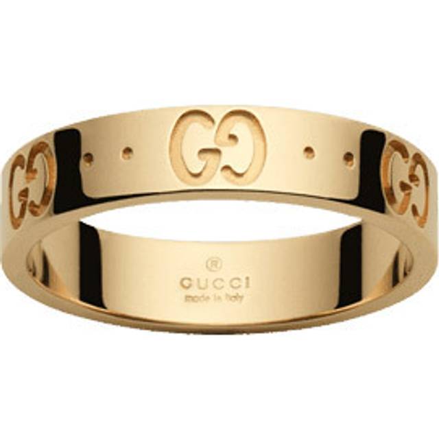 Gucci Icon 18ct Yellow Gold Thin Ring (Size N-O)