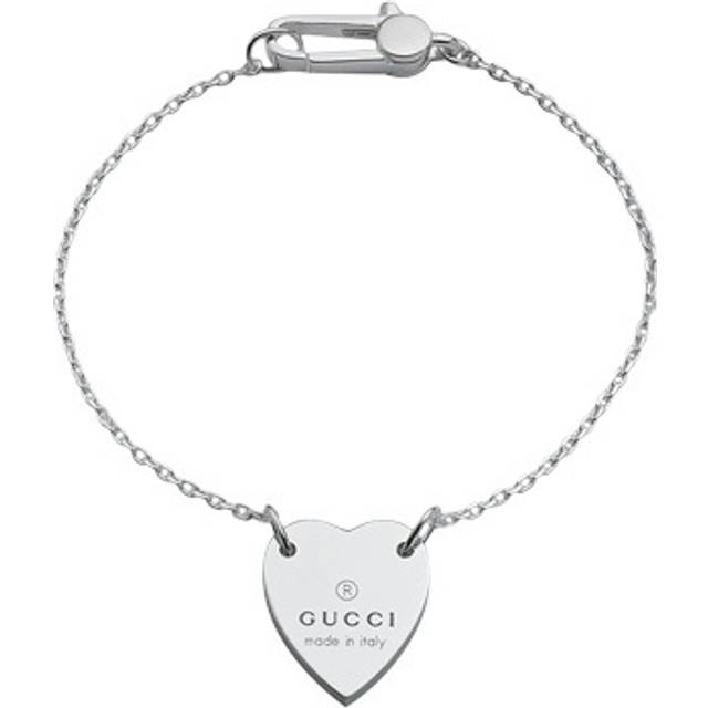 GUCCI Silver Heart Charm Bracelet YBA2235130010 - Standard