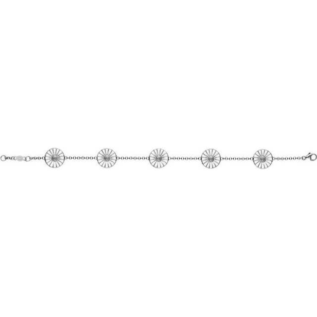 Georg Jensen - Daisy Mini Armband Silver med Vit Emalj