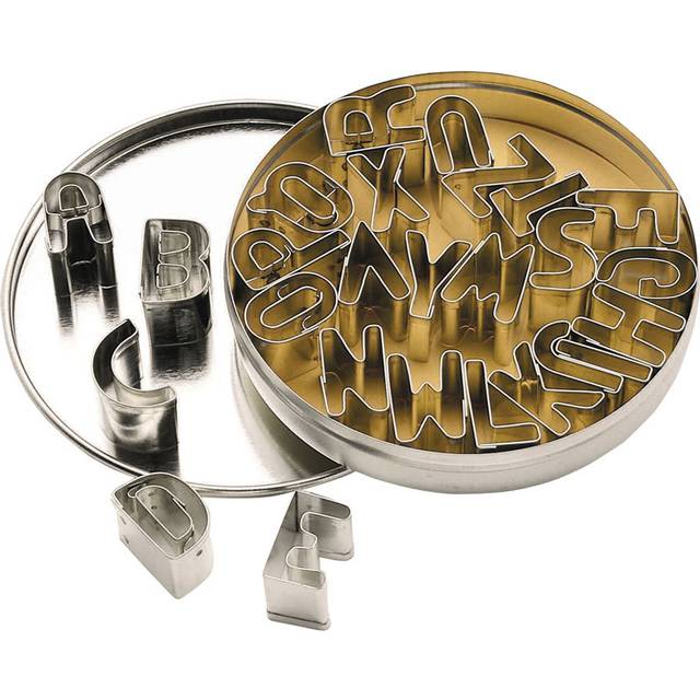 Alphabet Cookie Cutters Set of 26 In Tin