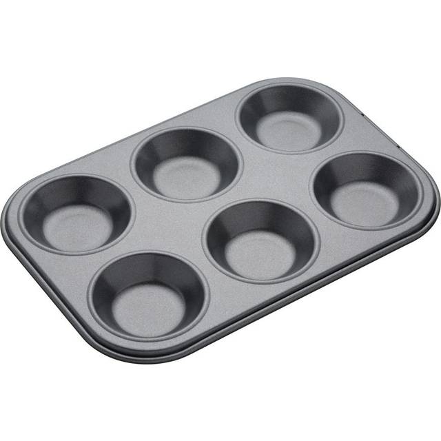 Non-Stick 6 Hole Shallow Baking Pan - Dark Grey - One Size