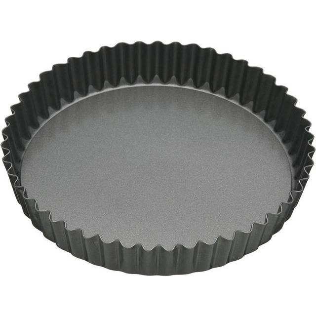 MasterClass Non-Stick 18cm Loose Base Fluted Quiche Tin - Grey