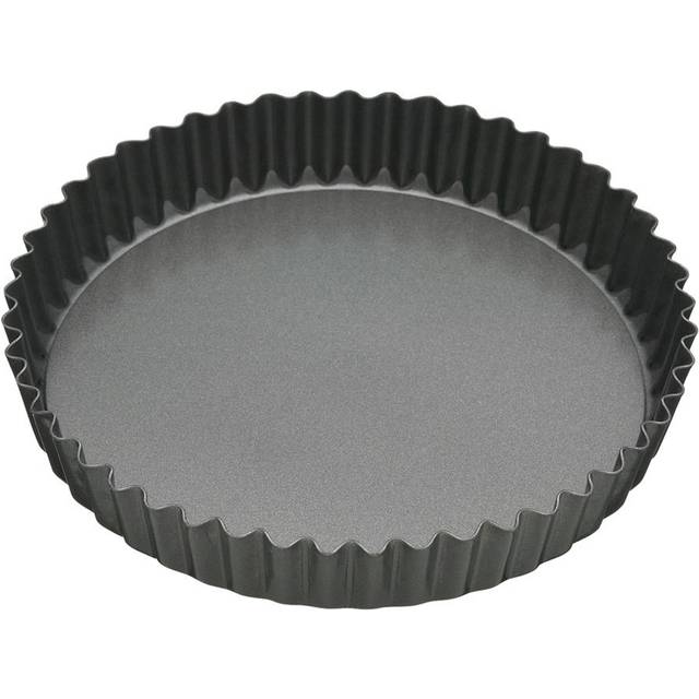 MasterClass Non Stick Fluted Loose Base Quiche Tin Round 20cm - Grey