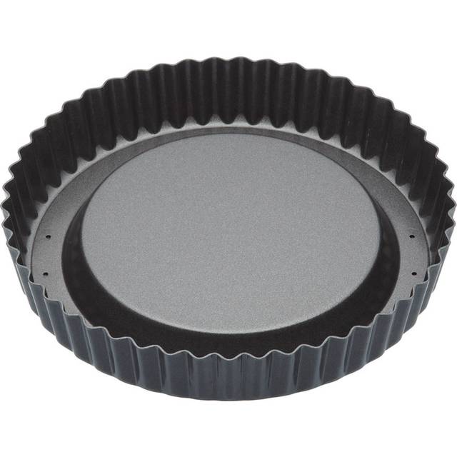 MasterClass Pajform med Non-stick, Bakform Med Upphöjd Mitt, Löstagbar Botten, Tålig Kolstål, 20 cm i Diameter, Grå