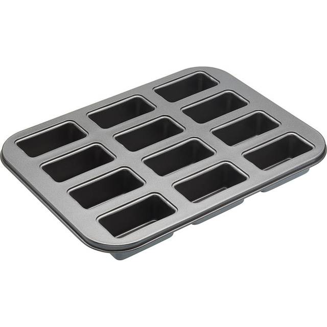 MasterClass Non Stick 20 Cup Mini Loaf Tin 36cm x 27cm - Black