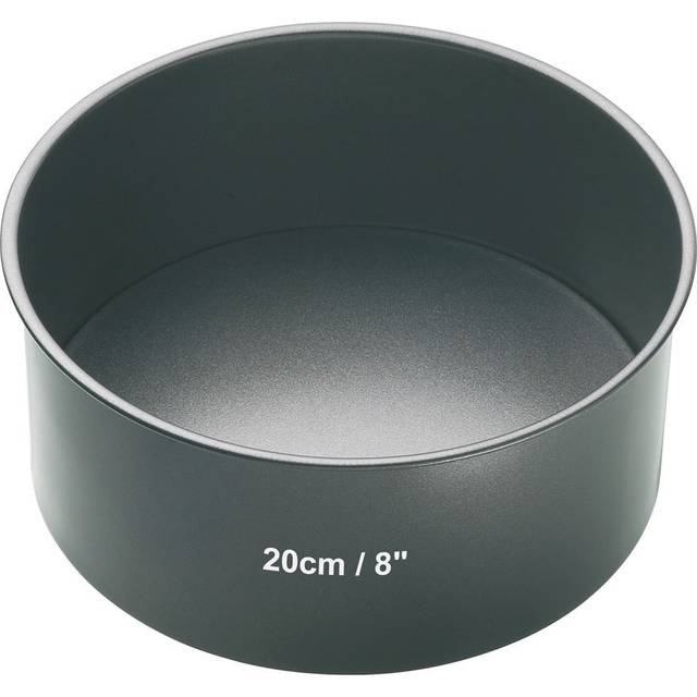 Rund Bakform löstagbar Botten Non-stick D: 20 cm H: 8 cm - Svart