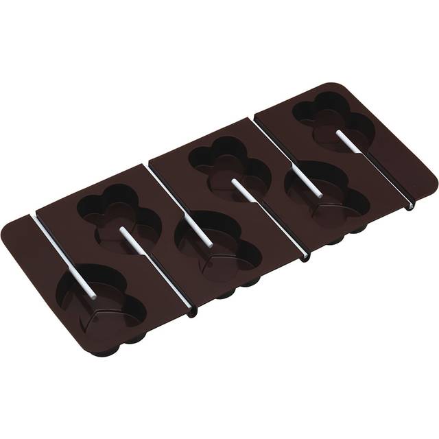 Heart lollipop silicone mould for chocolate, ice