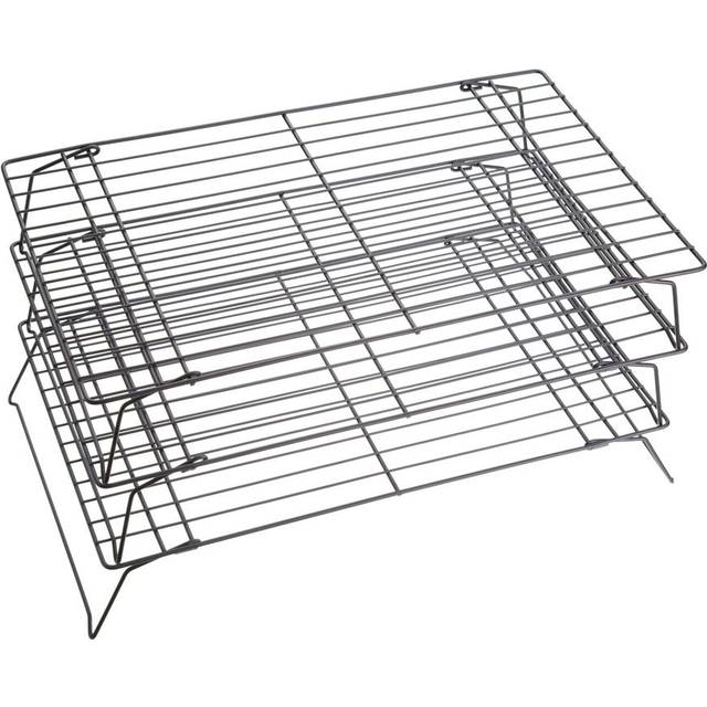 3 tier non-stick stackable cooling trays racks - 16" / 40cm - Green