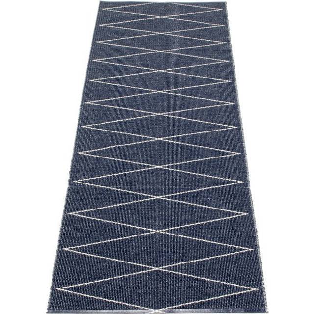 Pappelina Max gångmatta dark blue/vanilla 70x160 cm