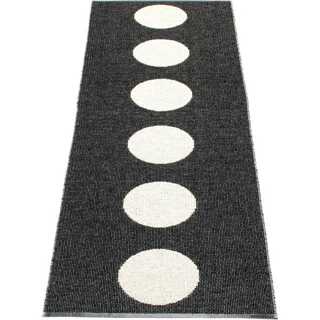 Pappelina Vera gångmatta black/vanilla 70x300 cm