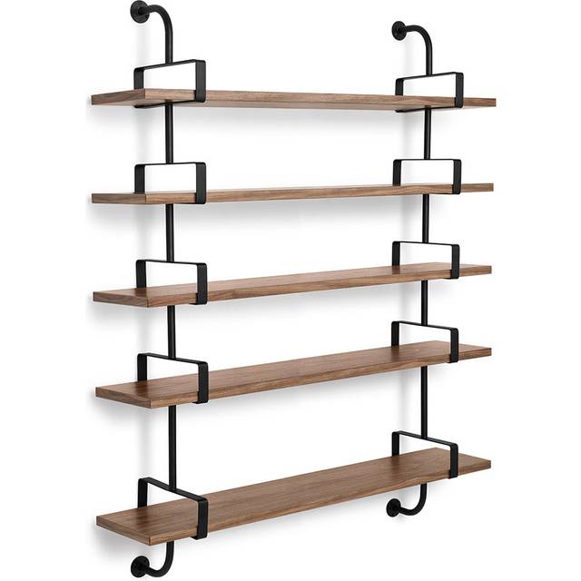 GUBI Demon vägghylla 5 plan black stained ash, 155 cm - Svart