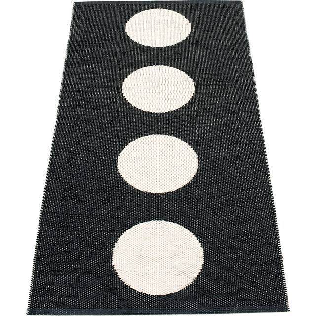 Pappelina Vera gångmatta black/vanilla 70x150 cm