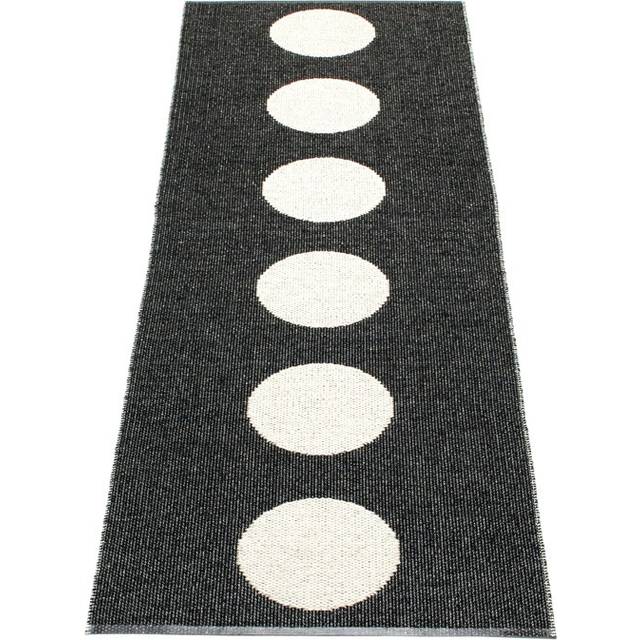 Pappelina Vera gångmatta black/vanilla 70x225 cm