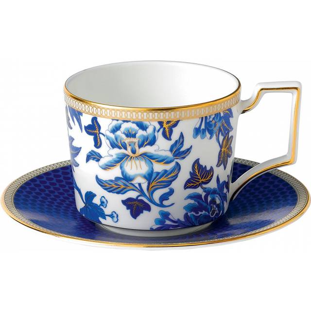 Wedgwood Hibiscus teacup with saucer floral