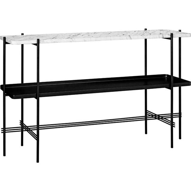 Gubi TS Konsolbord 120x72 med 2 Hyllor Svart/grön Guatemala Marmor - Svart, grön Guatemala marmor