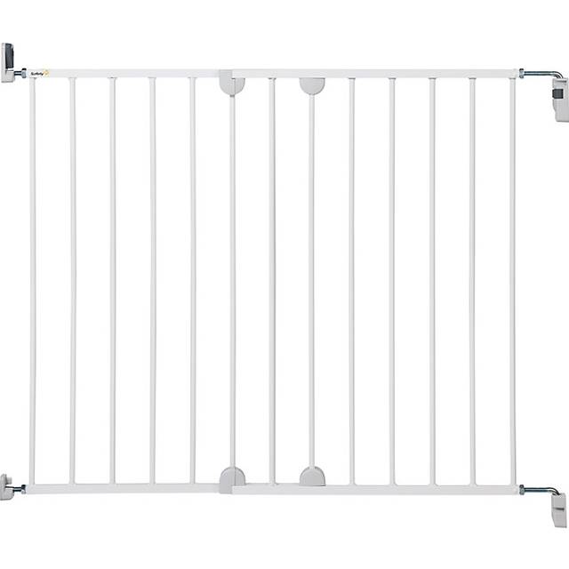 Safety 1st Wall Fix Extending Metal Gate, Baby Säkerhetsgrind Utdragbar, 62–102cm, Trappgrind Barn, Enhandsöppning i 1 eller 2 Riktningar, Enkel Väggmontering och Borttagning, Ingen Fallrisk, White