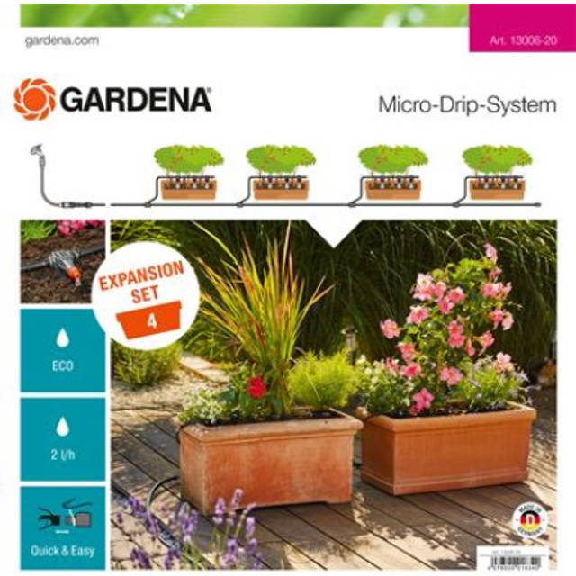 Extension PflanztrÃ¶ge: The Balcony Extends Your Irrigation System Micro-Drip-starter Sets Pots M to 4 plant boxes