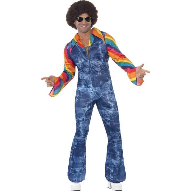 Smiffy's Men's Groovier Dancer Costume, Jumpsuit And Mock Shirt, Size: M, -  costume mens fancy dress dancer groovier 70s disco 60s outfit smiffys
