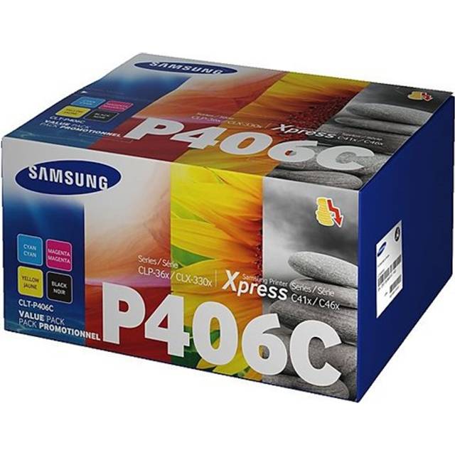Samsung Tonerkassetter B/C/M/Y, Rainbow kit CLT-P406C