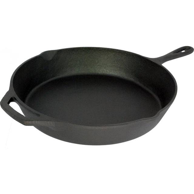 Buckingham Pre-seasoned Cast Iron Frying Skillet Pan 31.5 Cm., Black